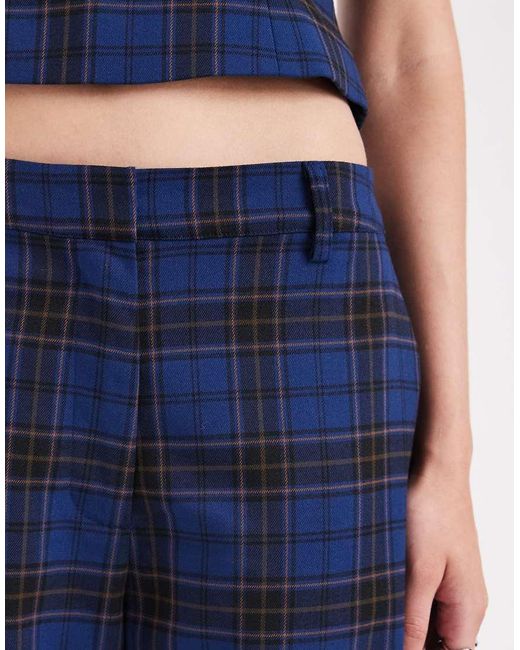 ASOS Blue Tailored Barrel Leg Pants