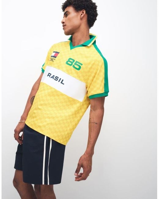 Tommy Hilfiger Blue World Cup Brazil Football Jersey for men