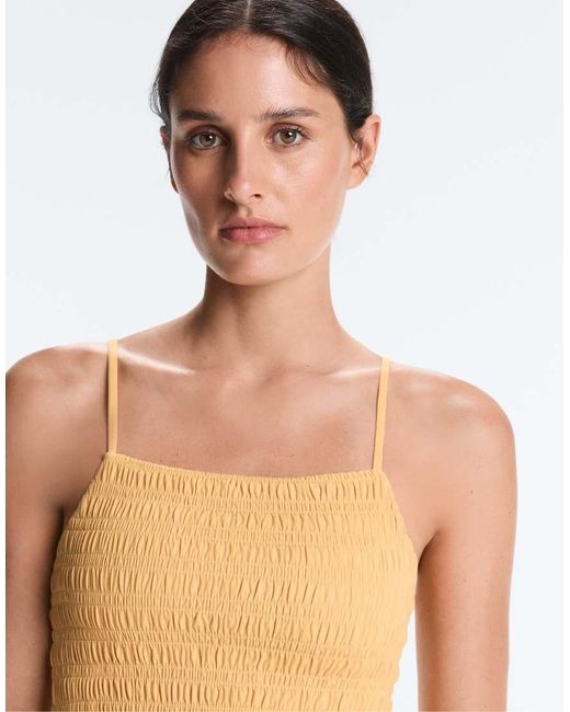 Oysho Natural Comfortlux Smock Tank Top