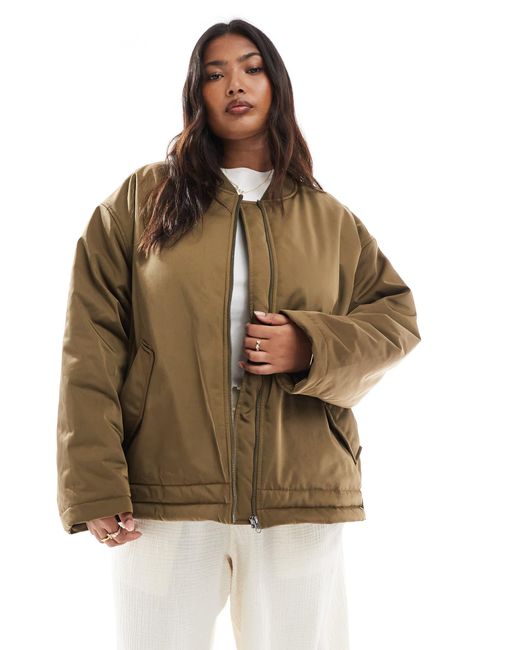 Asos design curve - ma1 - bomber épuré - kaki-pas ASOS en coloris Brown