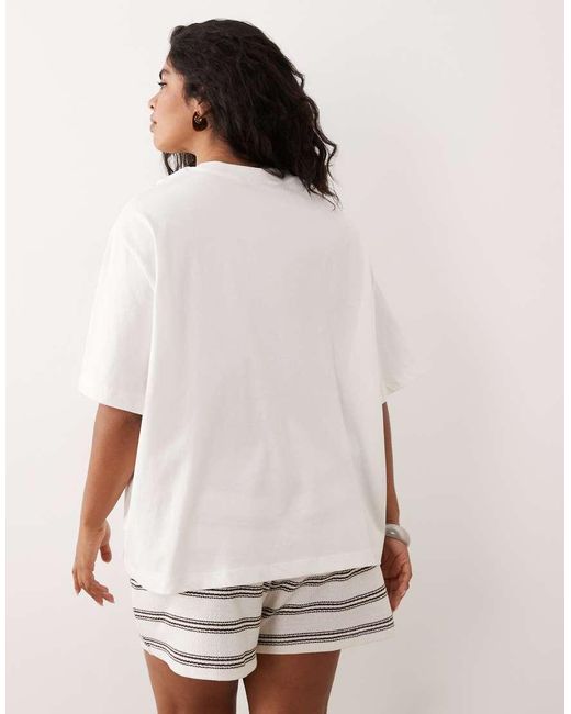 ASOS White Asos Design Curve Oversized T-shirt With Vintage Car Graphic