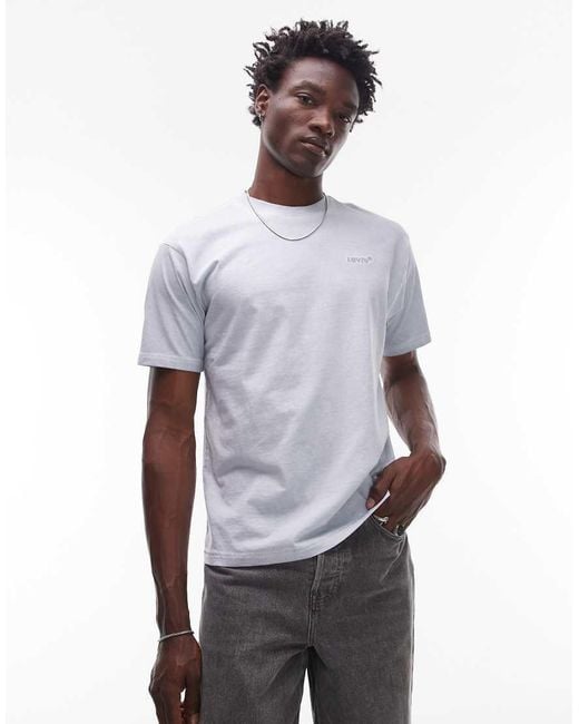Levi's White Tonal Logo Vintage Oversized Garment Wash T-shirt for men
