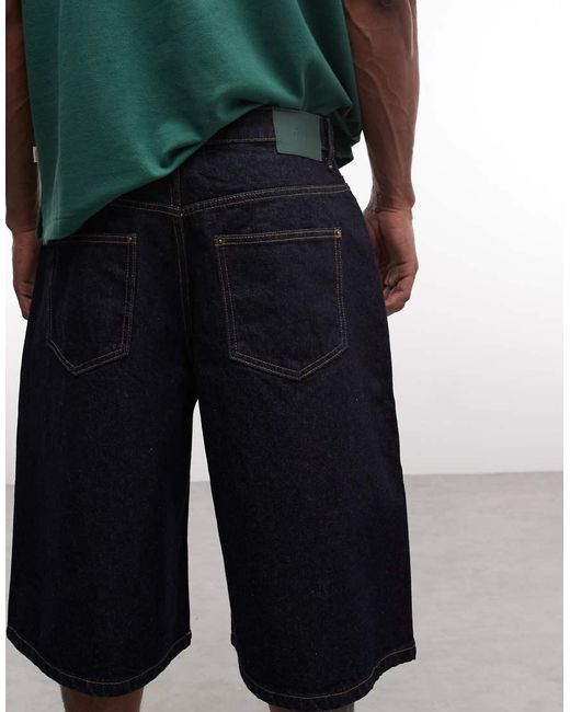 BLKVIS Green Script Denim Shorts for men