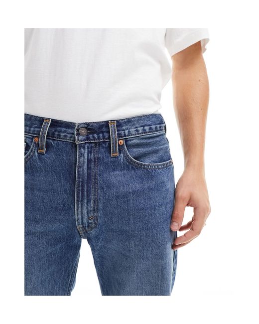 Levi's – 555 '96 – lässig geschnittene jeans mit geradem bein und mitteler waschung in Blue für Herren