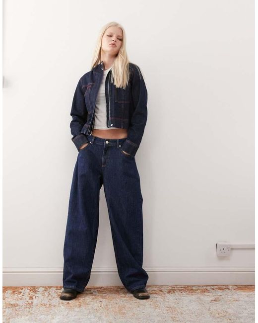 Collusion Blue Denim 00s Hooded Jacket