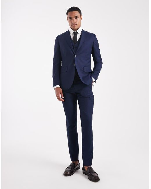Jack & Jones Supersmal Colbert in het Blue voor heren