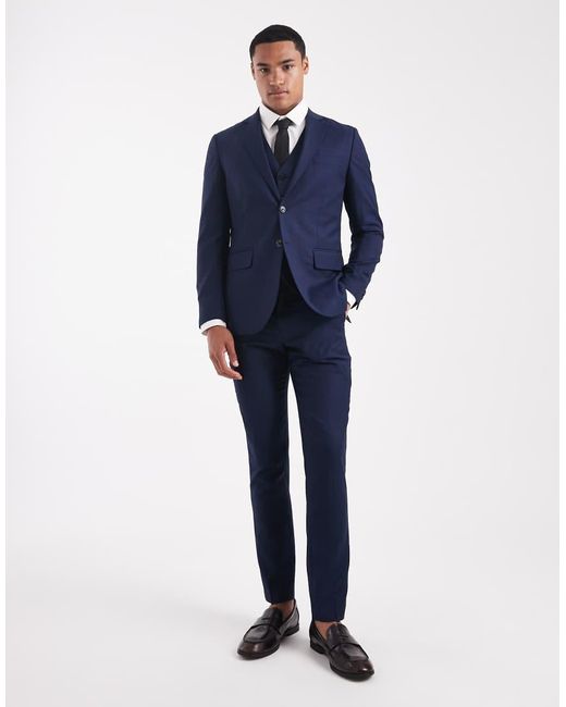 Jack & Jones Blue Super Slim Suit Jacket for men