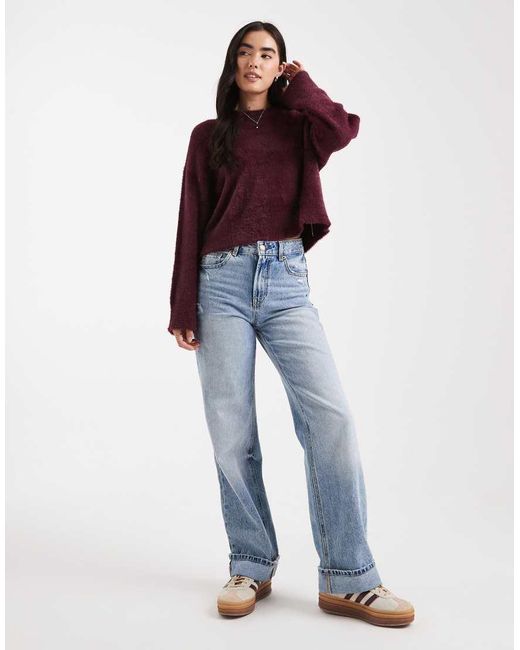 Jersey Extragrande De Punto Desflecado De -Morado Miss Selfridge de color Red