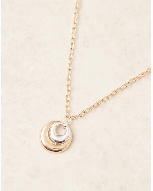 ASOS Grove Schakelketting Met Rond Hangertje in het Brown
