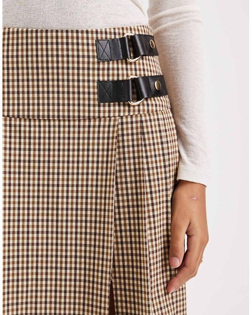 ASOS Natural Pleated Maxi Skirt