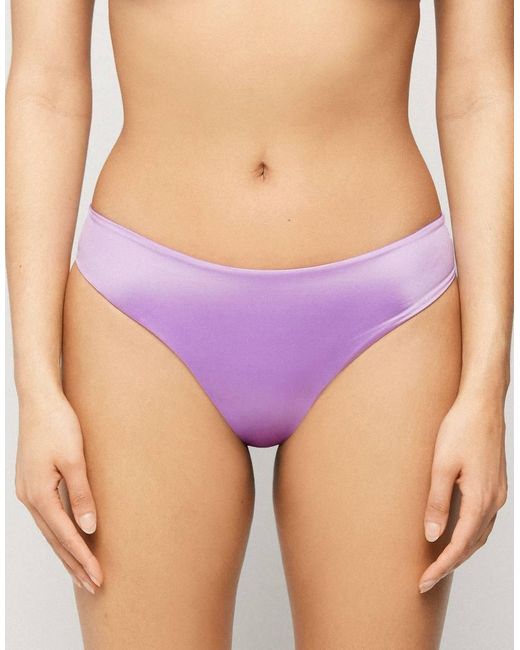 Tezenis Purple Shiny Glam Brazillian Bikini Bottoms