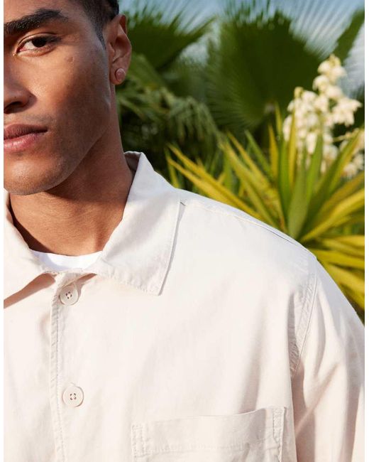 Jack & Jones Natural Linen Blend Overshirt for men