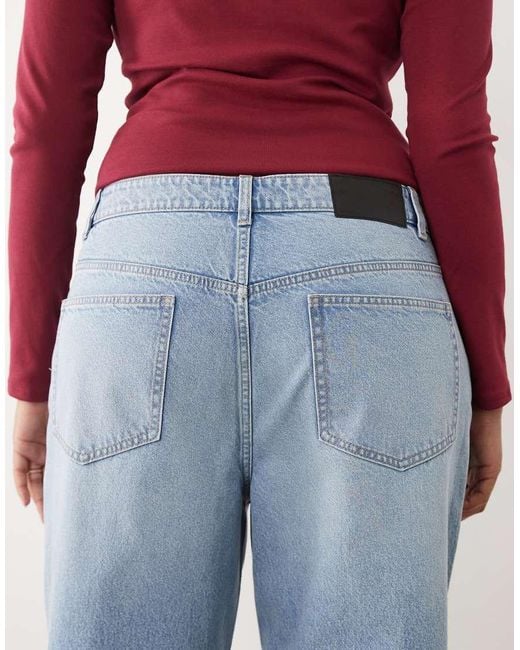 ASOS Red Asos Design Curve Straight Wide Leg Jeans
