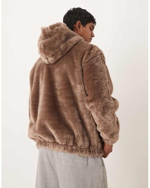 Felpa Con Cappuccio Oversize di ASOS in Brown da Uomo