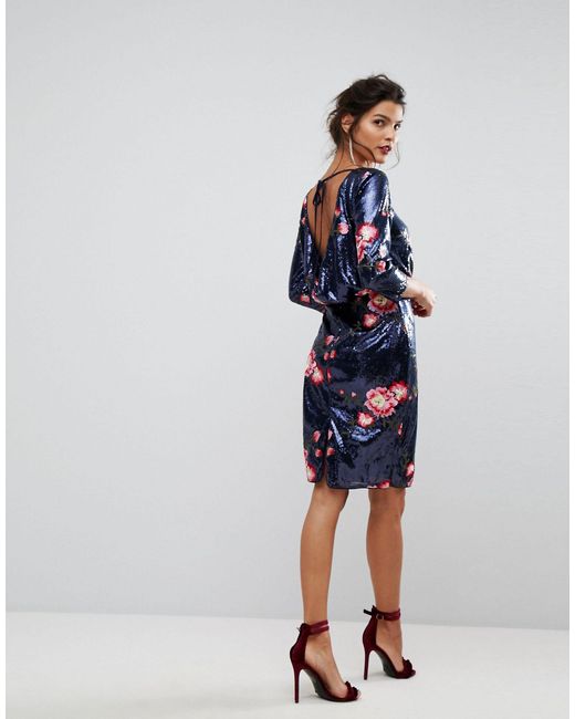 navy sequin midi dress