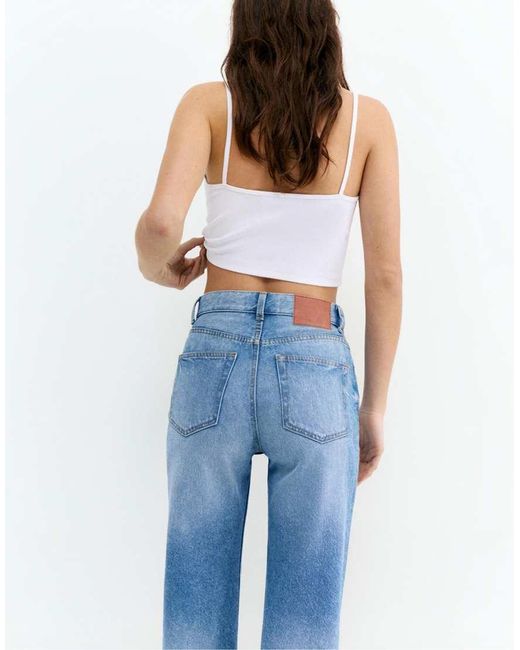 Pull&Bear Blue Tall Straight Wide-leg Jeans