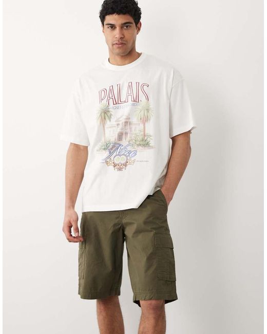 Jack & Jones White Cargo Short for men