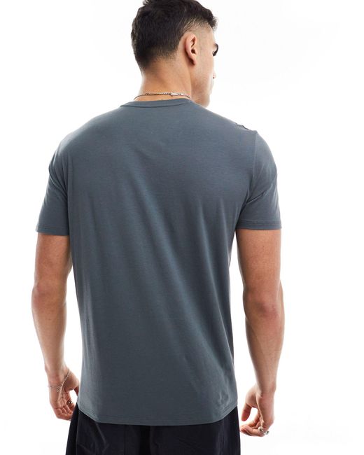 Camiseta gris carbón con estampado Armani Exchange de hombre de color Blue