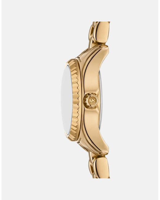Michael Kors Metallic – lexington – damenuhr aus em edelstahl mit drei zeigern