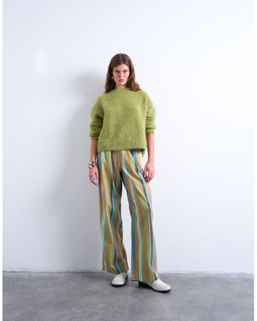 TOPSHOP White Linen Balloon Trouser