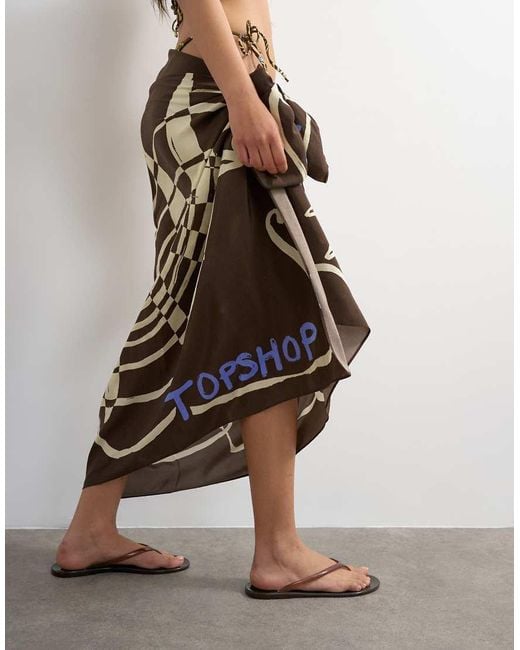 TOPSHOP White Rectangle Sarong