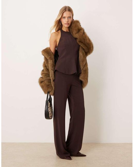 Mango Natural Straight Trouser Co-ord