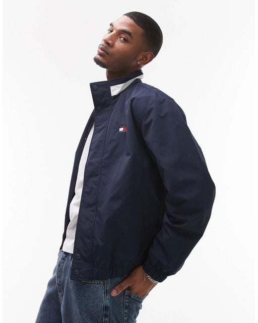 Tommy Hilfiger Blue Collared Essential Jacket for men