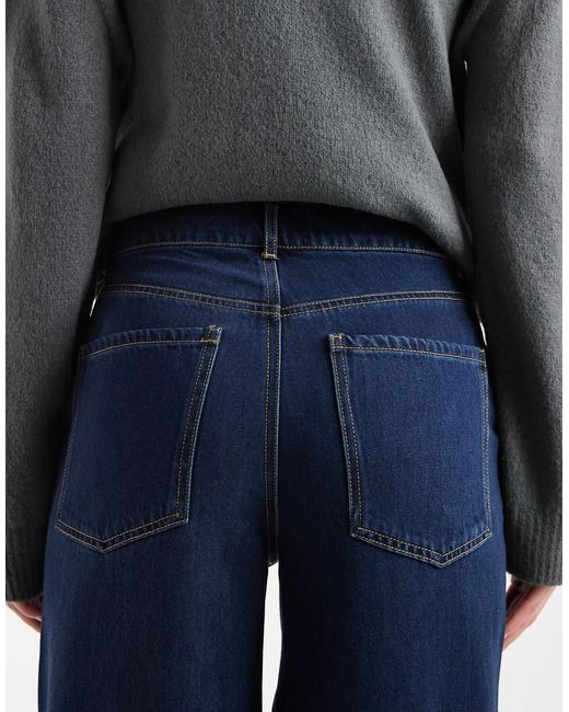 Jean ultra ample à taille mi-haute - foncé ONLY en coloris Blue