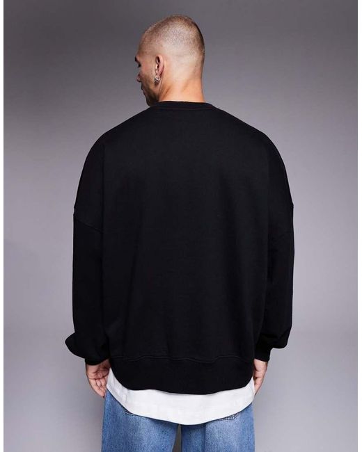 ASOS Blue Premium Heavyweight Extreme Oversized Sweatshirt for men