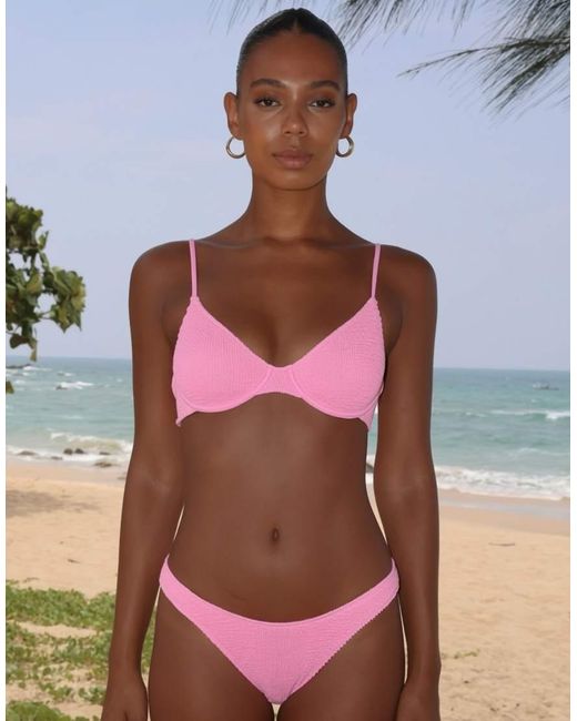 Moda Minx Pink Scrunch Underwire Top
