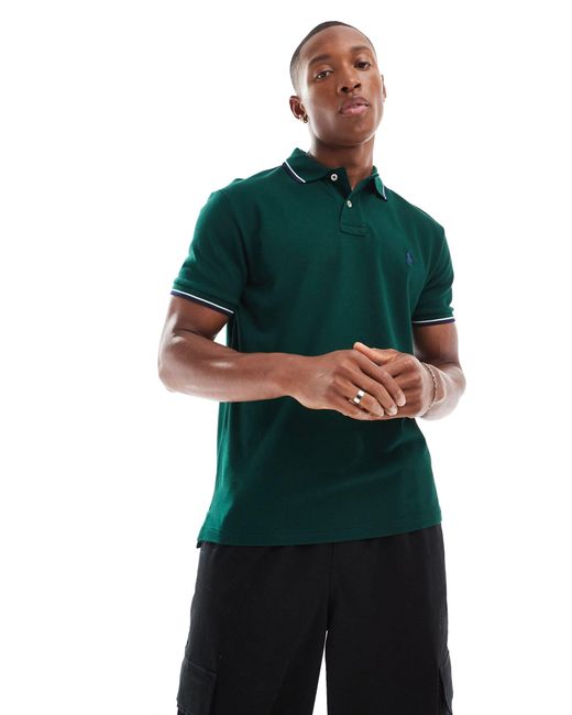 Polo Ralph Lauren – custom fit pikee-polohemd in Green für Herren