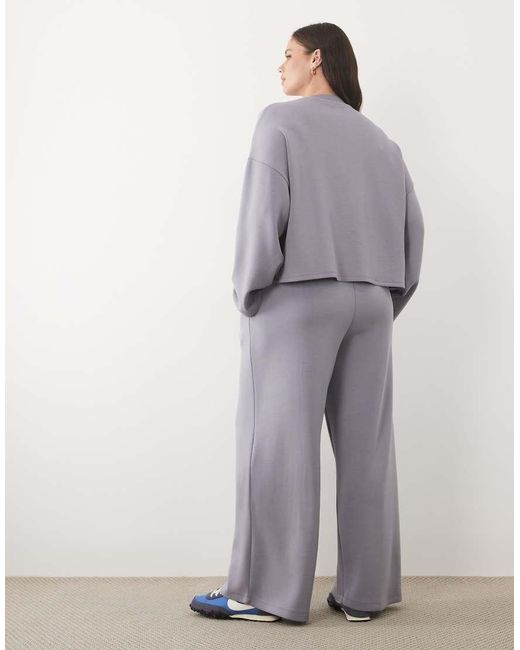 ASOS Black Asos Design Curve Cupro Wide Leg jogger
