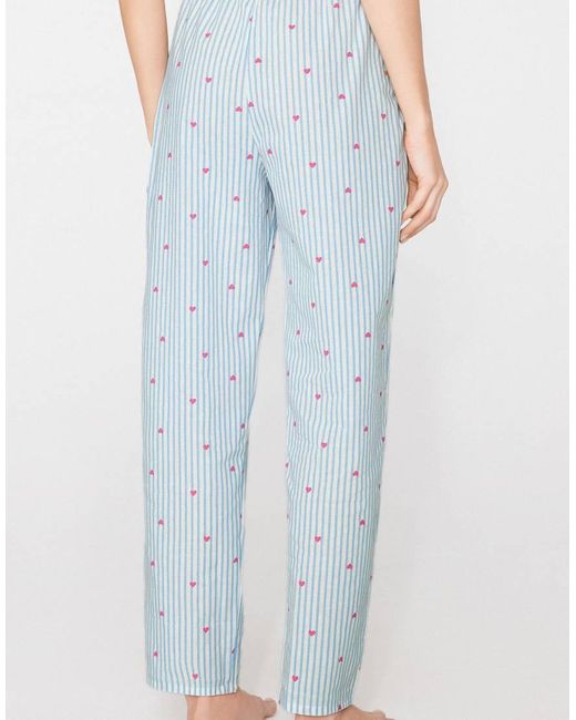 Tezenis Blue Cotton Canvas Drawstring Trousers