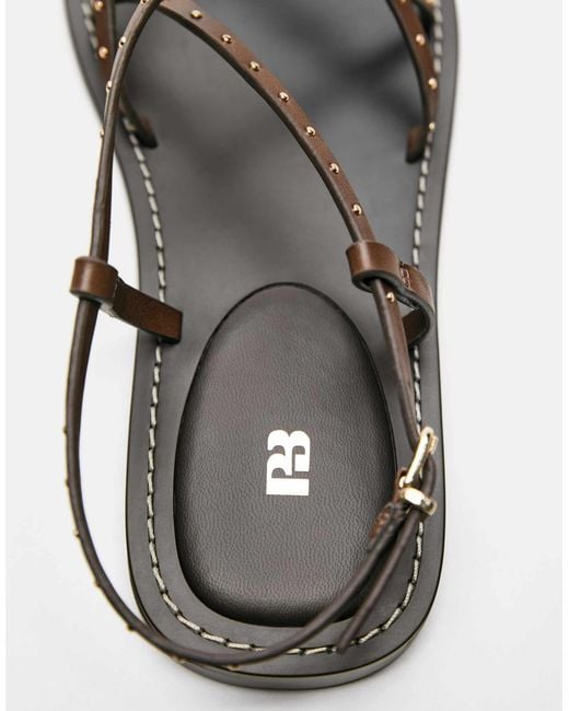 Pull&Bear White – flache sandalen