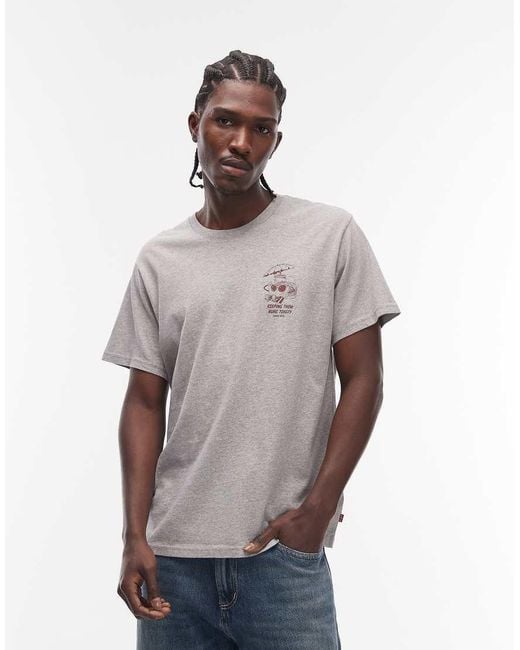Levi's Gray Burger & Fries Graphic T-shirt for men