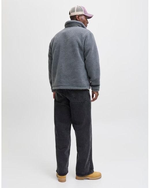 Jack & Jones Gray Teddy Jacket for men