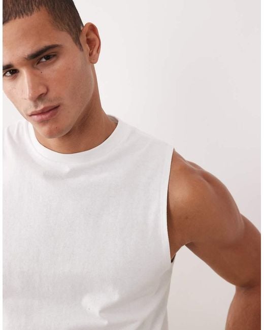 ASOS White Regular Fit Tank for men