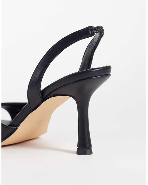 London Rebel Black Nora Peep Toe High Heeled Sandals