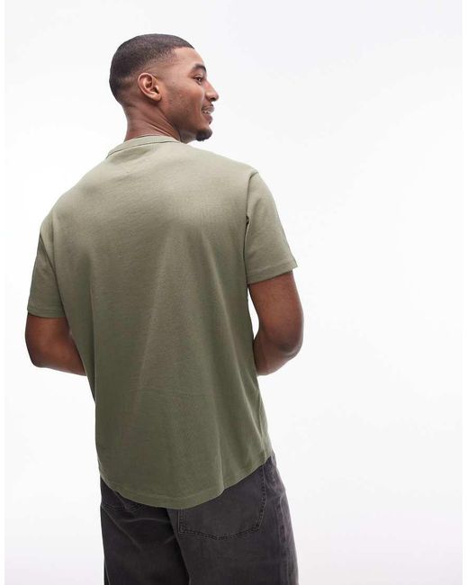 Tommy Hilfiger Green Small Linear Logo T-shirt for men