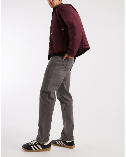 Pantalones Chinos De Pernera Recta De Threadbare de hombre de color Black