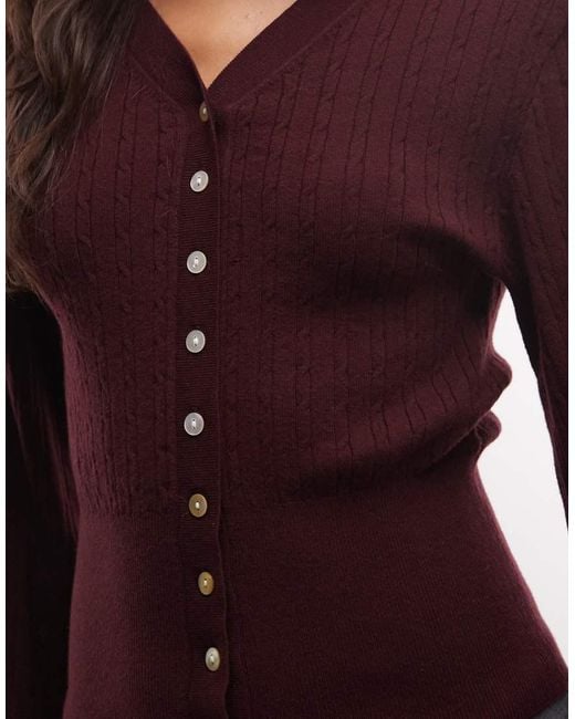 Monki Brown Fitted Compact Cardigan