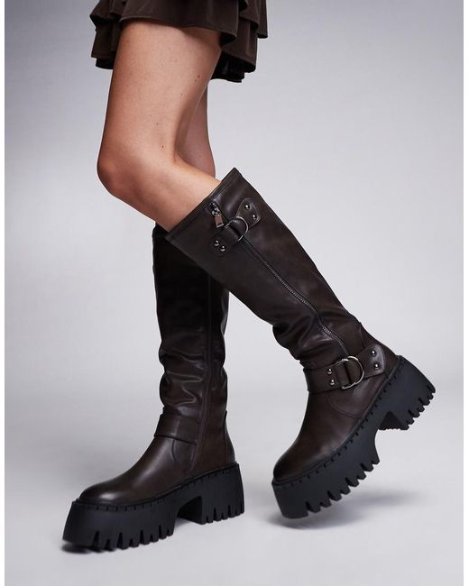 SIMMI Black Simmi London Harli Chunky Biker Boot