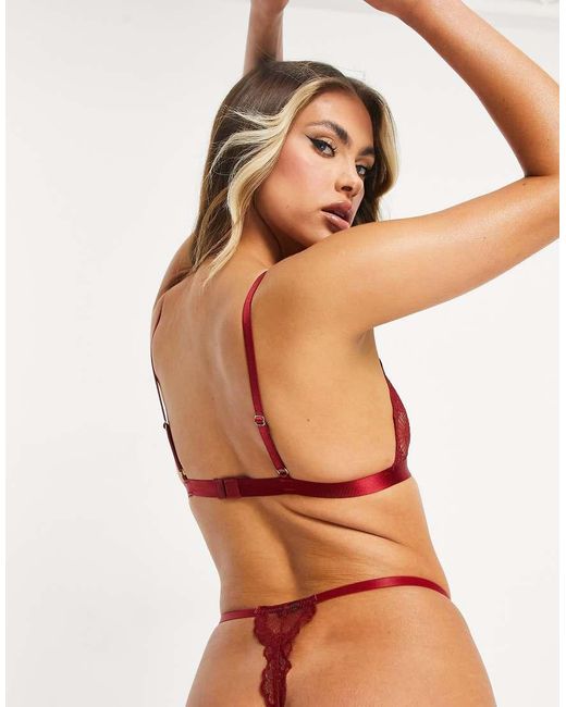 ASOS Brown Rosie Lace Soft Triangle Bra