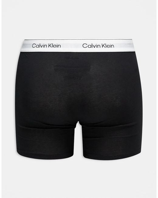 Calvin Klein – icon cotton stretch – 3er-pack eng geschnittene boxershorts in Black für Herren