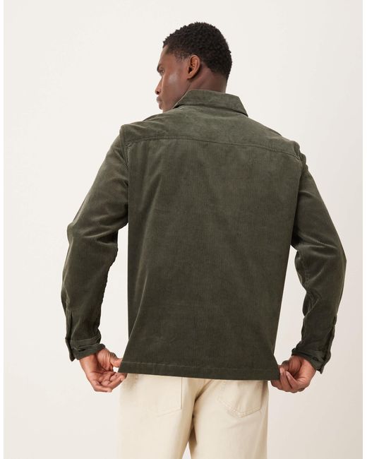Chemise en velours côtelé épais Mango pour homme en coloris Green