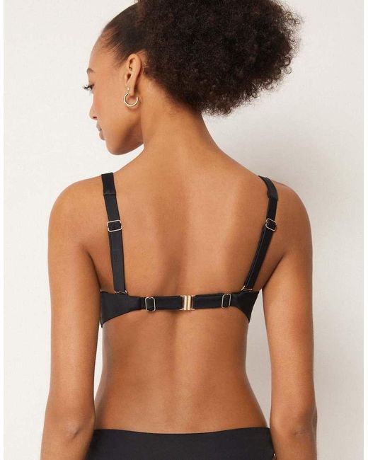 Calzedonia Black Fuller Bust Balconette Bikini Top Premium Sculpt