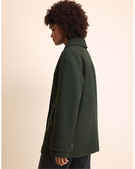Stradivarius Natural Shawl Neck Short Coat