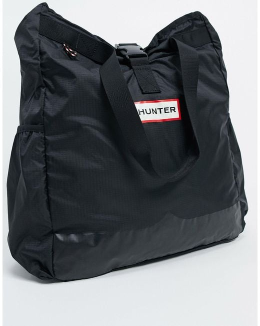 HUNTER Ripstop Packable Tote Bag in Black | Lyst UK