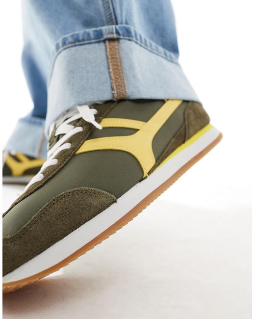 Baskets rétro avec semelle en caoutchouc Pull&Bear pour homme en coloris Blue