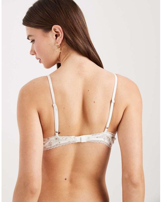Lindex Natural Floral Pointelle Bralette